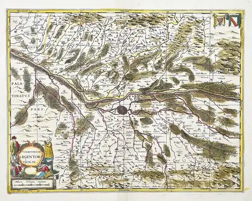 Territorium Argentoratense. - Strassburg Strasbourg carte Rhein Karte map