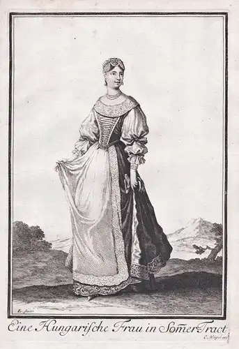 Eine Hungarische Frau in Sommer-Tract - Hungary Ungarn woman Sommer summer Trachten costumes