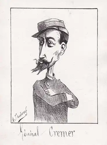 General Cremer - Camille Cremer General Portrait / caricature Karikatur