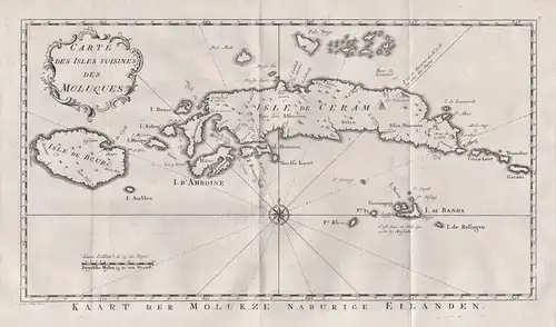 Carte des Isles voisines des Moluques - Maluku islands / Indonesia Indonesien