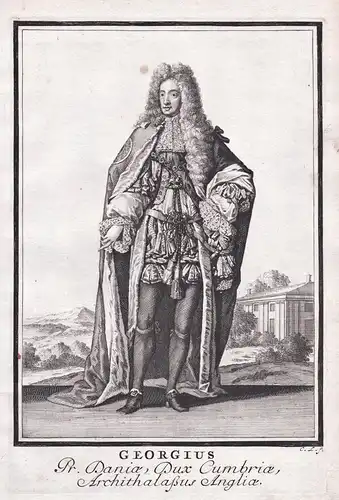 Georgius Pr. Daniae, Dux Cumbriae, Archithalaßus Angliae - Prince George of Denmark (1653-1708) Prinz von Däne