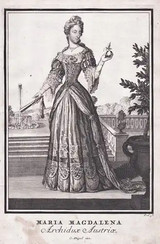 Maria Magdalena. Archidux Austriae - Maria Magdalena von Österreich (1689-1743) Erzherzogin Portrait