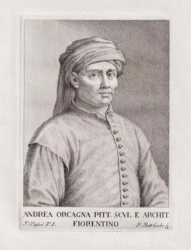 Andrea Orcagna pitt. scul. e archit. fiorentino - Orcagna (1308-1368) Italian sculptor architect Architekt Fir