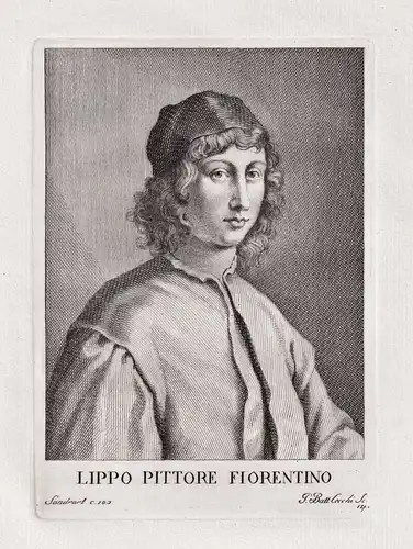 Lippo pittore fiorentino - Filippo Lippi (c.1406-1469) Italian painter Maler Firenze Florence Portrait
