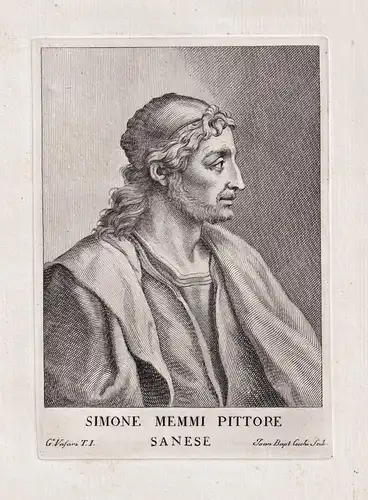 Simone Memmi pittore sanese - Simone Martini (1284-1344) Italian painter pittore Maler Siena Portrait