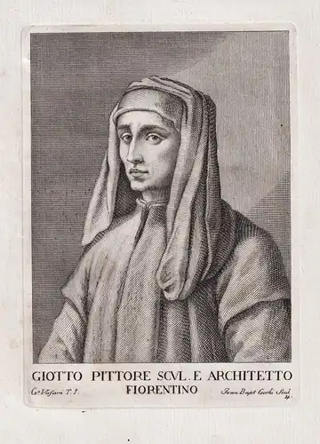 Giotto pittore scul. e architetto fiorentino - Giotto di Bondone (1267-1337) Italian painter pittore Maler Por