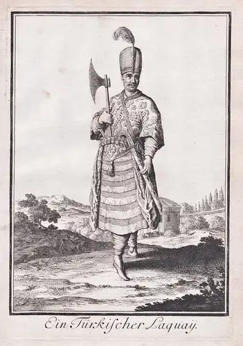 Ein Türkischer Laquay -  Turkish man / Turkey Türkei Türkiye / Trachten costumes