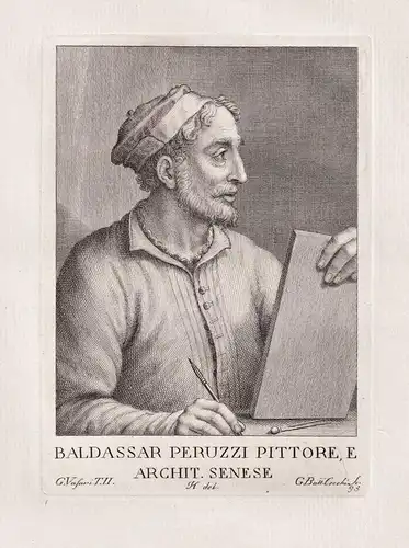 Baldassar Peruzzi Pittore Archit. Senese - Baldassare Peruzzi (1481-1536) Italian painter achitect Architekt M
