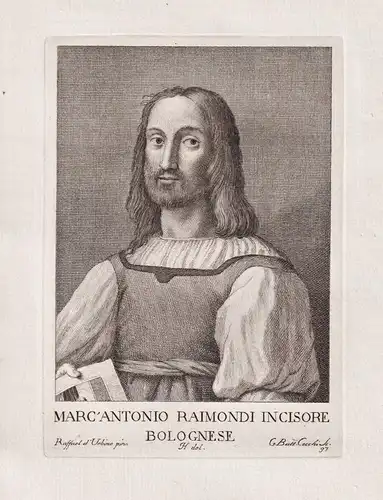 Marc'Antonio Raimondi incisore Bolognese - Marcantonio Raimondi (1475-1534) Italian engraver Kupferstecher Bol
