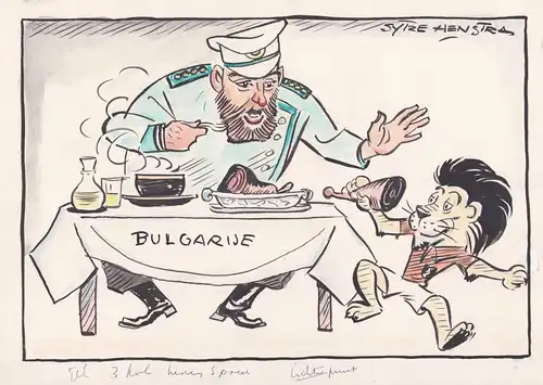 Bulgarije - Fußball football Voetbal Nederland Bulgaria / caricature Karikatur