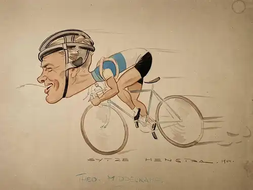 Theo Middelkamp - Theo Middelkamp (1914-2005) Radsport Wegwielrennen road bicycle racing cycle sport Dutch Ned