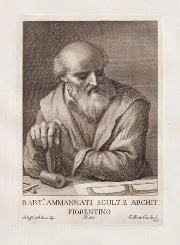 Scul.E  - Bartolomeo Ammannati (1511-1592) Italian architect Architekt sculptor Bildhauer Firenze Florenz Por