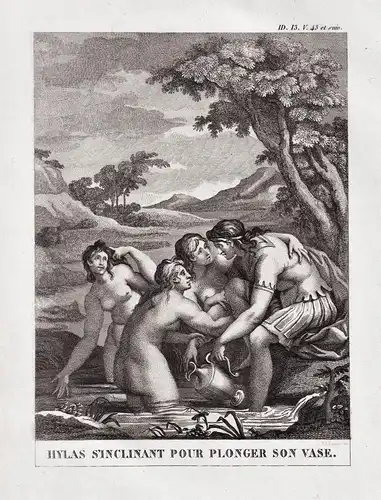 Hylas s'inclinat pour plonger son Vase - Hylas / Theokrit Mythologie Greek mythology / Antike antiquity Altert