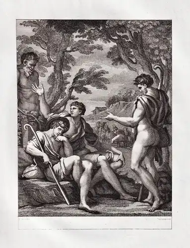 (Les Chantres Bucoliques) - Rinderhirten Hirten Pastoral / Theokrit Greek antiquity Antike Altertum / Mytholog