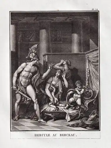 Hercule au Berceau - Hercules Herakles Schlangen snakes / Theokrit / Antike antiquity Altertum / Mythologie my