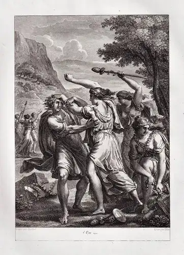 (Les Bacchantes) - Bacchantes Bakchanten / Theokrit / Antike antiquity Altertum / Mythologie mythology / Griec