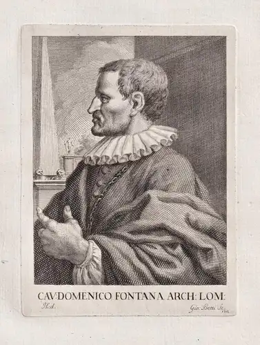 Cav. Domenico Fontana  - Domenico Fontana (1543-1607) Italian painter sculptor Mannerism Portrait