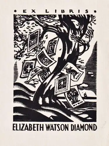 Ex Libris - Elizabeth Watson Diamond - Exlibris ex-libris Ex Libris Australien Australia bookplate