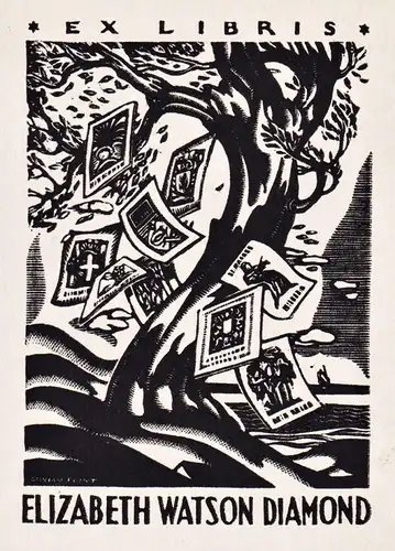 Ex Libris - Elizabeth Watson Diamond - Exlibris ex-libris Ex Libris Australien Australia bookplate