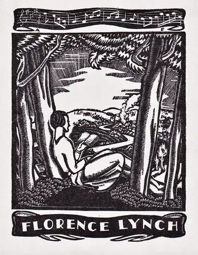 Florence Lynch - Exlibris ex-libris Ex Libris Australien Australia bookplate
