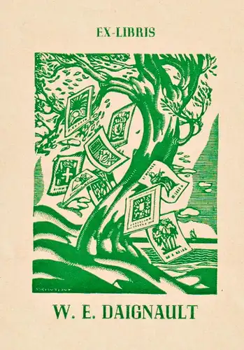 Ex-Libris - W. E. Daignault - Exlibris ex-libris Ex Libris Australien Australia bookplate