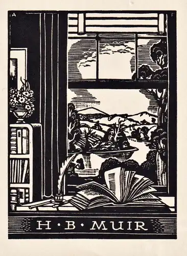 H. B. Muir - Exlibris ex-libris Ex Libris Australien Australia bookplate