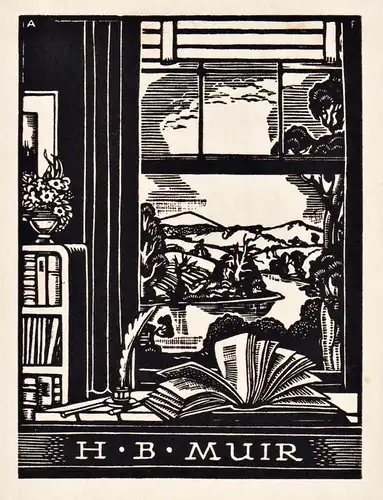 H. B. Muir - Exlibris ex-libris Ex Libris Australien Australia bookplate