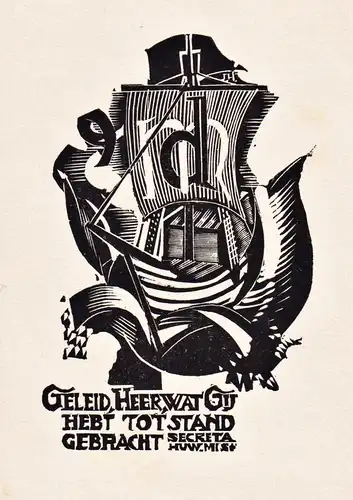 Geleid, Heer, wat Gij hebt tot stand gebracht   -  Exlibris ex-libris Ex Libris bookplate