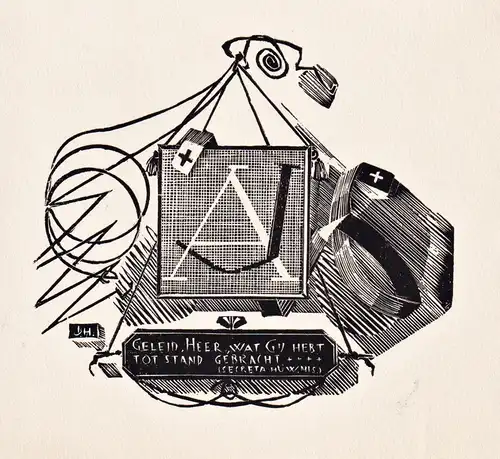 Geleid, Herr, wat gij hebt tot stand -  Exlibris ex-libris Ex Libris bookplate