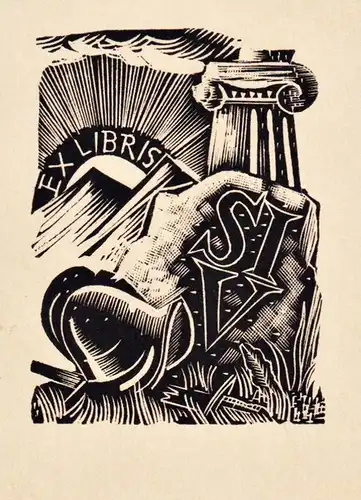 Ex Libris SI V - Exlibris ex-libris Ex Libris bookplate