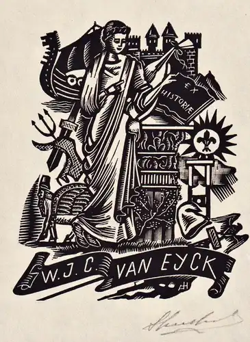 W.J.C. van Eyck - Exlibris ex-libris Ex Libris bookplate