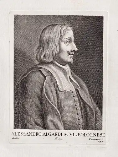 Alessandro Algardi Scul. Bolognese - Alessandro Algardi (1595-1654) Italian sculptor architect Architekt Bildh