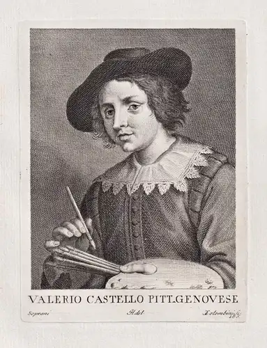 Valerio Castello Pitt. Genovese - Valerio Castello (1624-1659) Italian painter Baroque Portrait