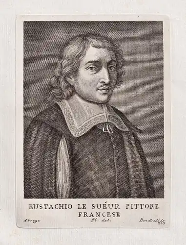 Eustachio le Sueur Pittore Francese - Eustache le Sueur (1616-1655) French Painter Paris Maler Portrait