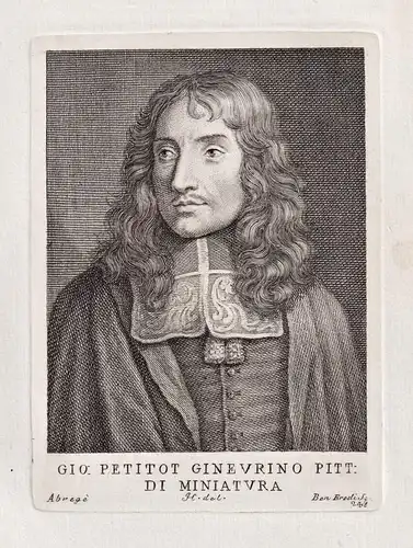 Gio. Petitot Ginevrino Pitt. di Miniatura - Jean Petitot (1607-1691) Swiss email painter Genf Geneva Portrait