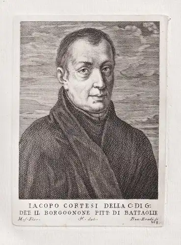 Iacopo Cortesi della C. di G. det. il Borgogne Pitt. di Battaglie - Jacques Courtois (1621-1675) painter Maler