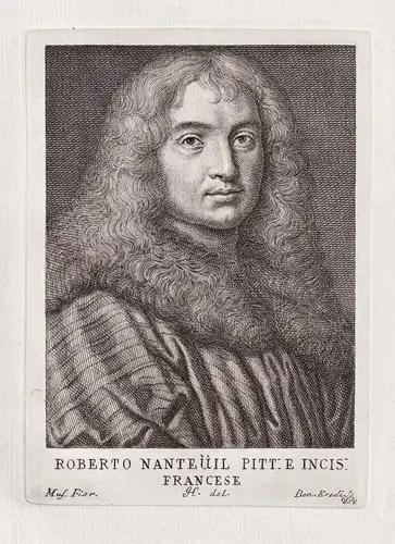Roberto Nenteuil Pitt. Incis. Francese - Robert Nanteuil (1623-1678) French engraver draughtsman Zeichner Kupf