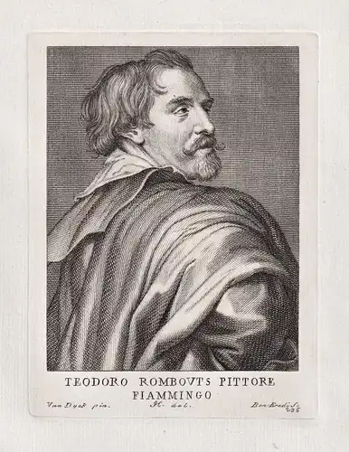 Teodoro Rombouts Pittore Fiammingo - Theodoor Rombouts (1597-1637) Flemish painter Antwerpen Portrait