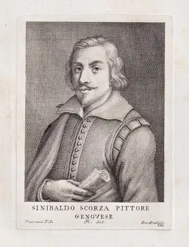 Sinibaldo Scorza Pittore Genovese - Sinibaldo Scorza (1589-1631) Italian painter etcher Portrait