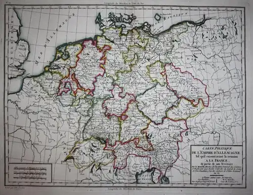 Carte Politique de l'Empire d'Allemagne - Deutschland Germany Deutsches Reich map Karte