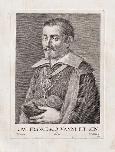Cav. Francesco Vanni Pit. Sen. - Francesco Vanni (1563-1610) Italian painter Mannerism Baroque Siena Portrait
