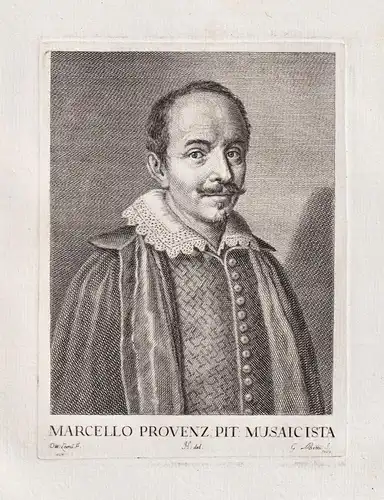 Marcello Provenz. Pitt. Musaicista - Marcello Provenzale (1575-1639) Italian painter Cento Portrait