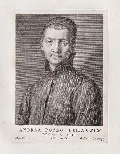 Andrea Pozzo della C. di G. Pitt. e Arch. - Andrea Pozzo (1642-1709) Italian painter architect Trento Baroque
