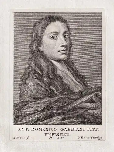 Ant. Domenico Gabbiani Pitt. Fiorentino - Anton Domenico Gabbiani (1652-1716) Italian painter engraver etcher