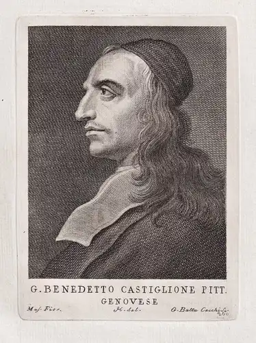 G. Benedetto Castiglione Pitt. Genovese - Giovanni Benedetto Castiglione (1609-164) Italian painter engraver M