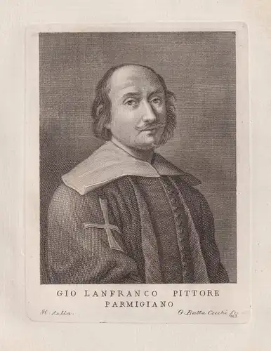 Gio Lanfranco Pittore Parmigiano - Giovanni Lanfranco (1560-1638) Italian painter Parma Baroque  Portrait