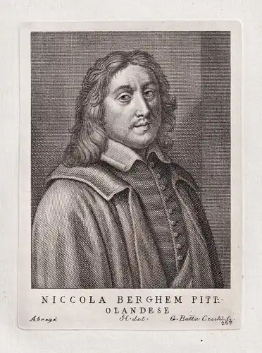 Niccola Bergheim Pitt. Olandese - Nicolaes Pietersz Berchem (1620-1683) Dutch painter engraver Kupferstecher H