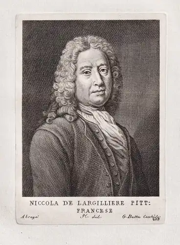 Niccola de Largilliere Pitt. Francese - Nicolas de Largilliere (1656-1746) French painter Rococo Rokoko Maler