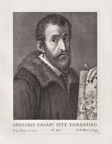 Gregorio Pagani Pitt. Fiorentino - Gregorio Pagani (1559-1605) Italian painter Firenze Portrait