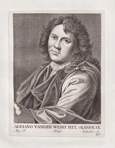 Adriano Vander Werff Pitt. Olandese - Adriaen van der Werff (1659-1722) Dutch painter Rotterdam Maler Portrait